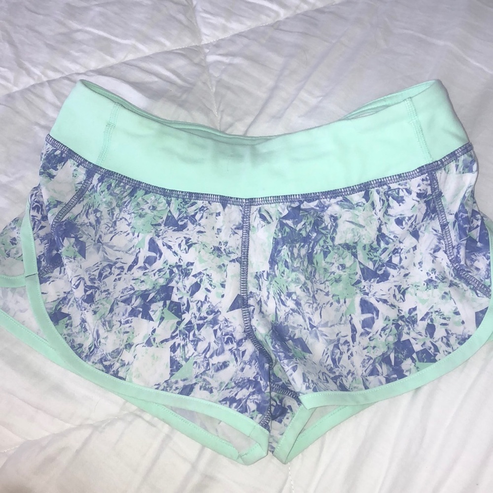 ivivva purple and green speed up short size 12
